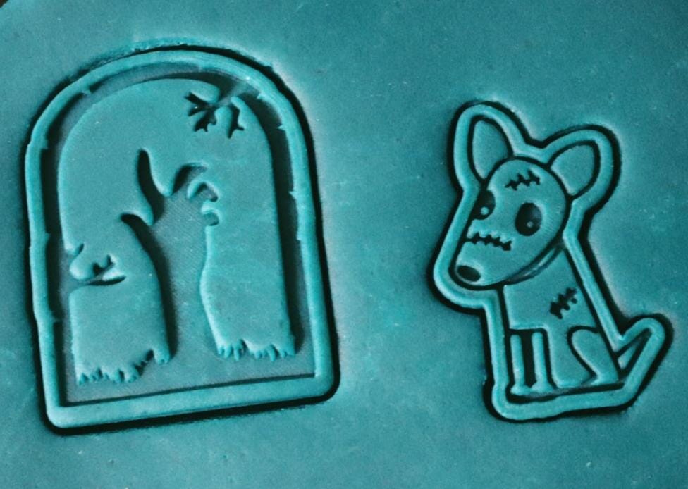 Zombie Dog Cookie Cutter | Stamp | Stencil #1 Halloween / Fall Cookie Cutter Lady 