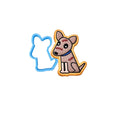 Zombie Dog Cookie Cutter | Stamp | Stencil #1 Halloween / Fall Cookie Cutter Lady MINI - 2 Inches (5cm) Cookie Cutter ONLY (Outline) 