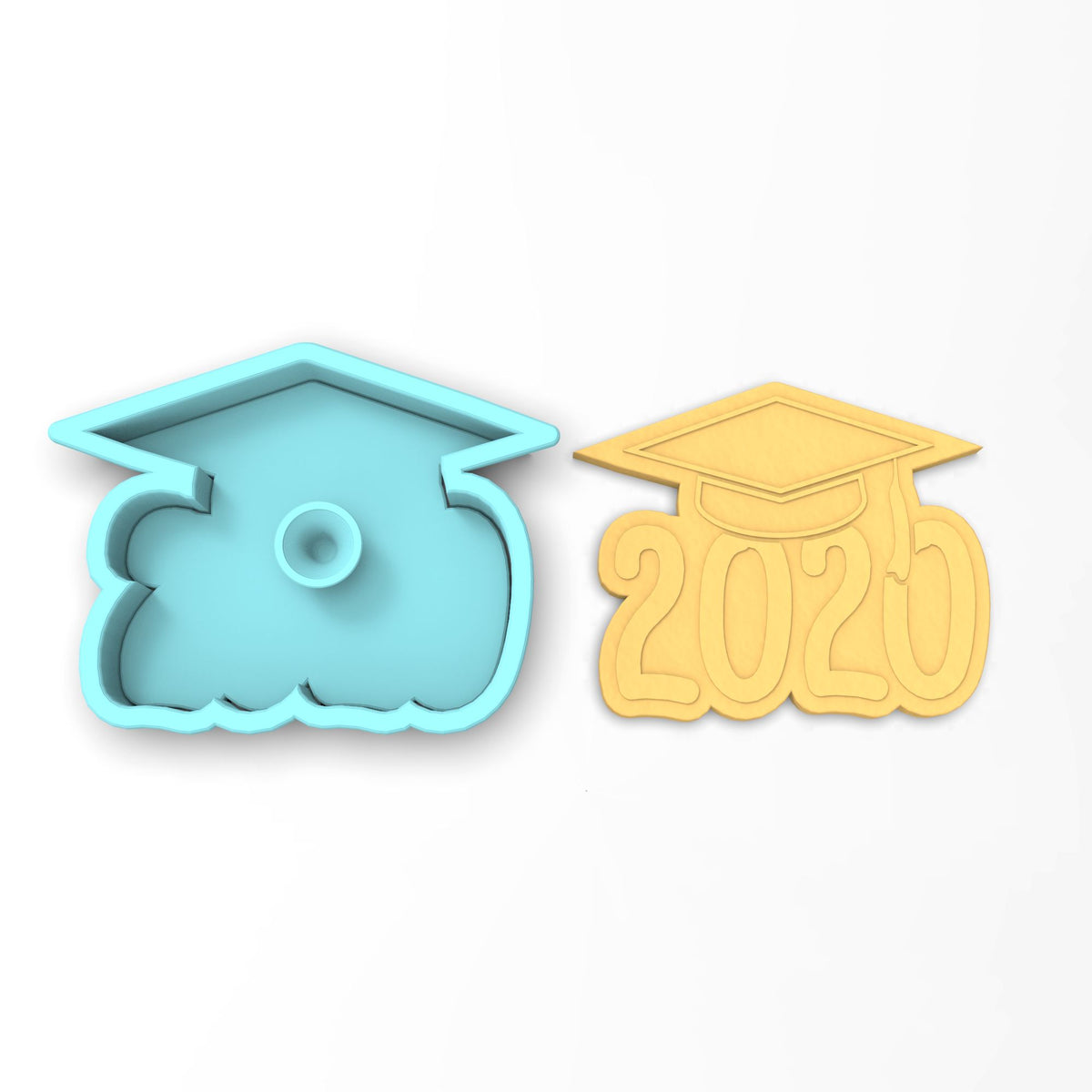 2020 Grad Cap Cookie Cutter | Stamp | Stencil #1