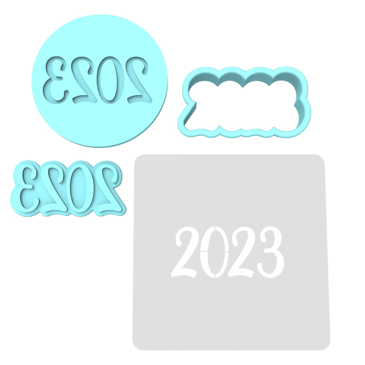 2023 Cookie Cutter | Stamp | Stencil #A Wedding / Baby / V Day Cookie Cutter Lady MINI - 2 Inches (5cm) **FULL SET BUNDLE** Cutter + Stamp + Stencil + Debosser **BEST DEAL** 