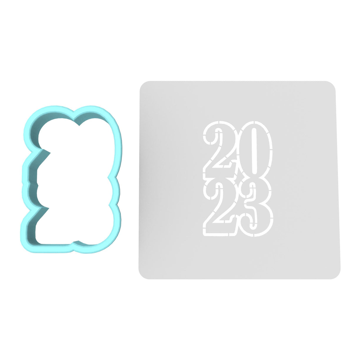 2023 Cookie Cutter | Stamp | Stencil #B Wedding / Baby / V Day Cookie Cutter Lady MINI - 2 Inches (5cm) **BUNDLE** Cutter + Stencil 