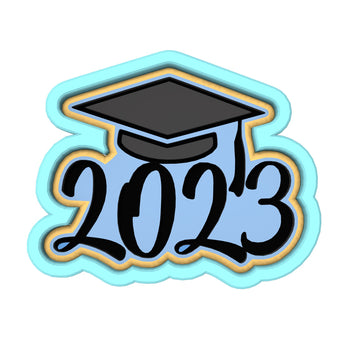 2023 Grad Cap Cookie Cutter | Stamp | Stencil #2 Wedding / Baby / V Day Cookie Cutter Lady 