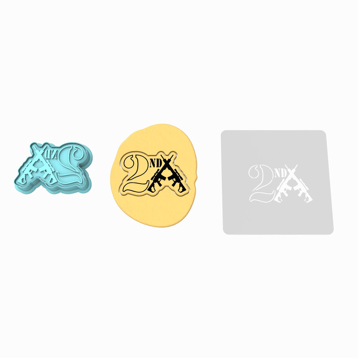 2nd Amendment Rifles Cookie Cutter | Stamp | Stencil #1