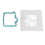 2nd That Gun Cookie Cutter | Stamp | Stencil #1