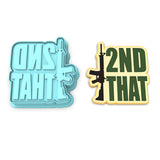 2nd That Gun Cookie Cutter | Stamp | Stencil #1