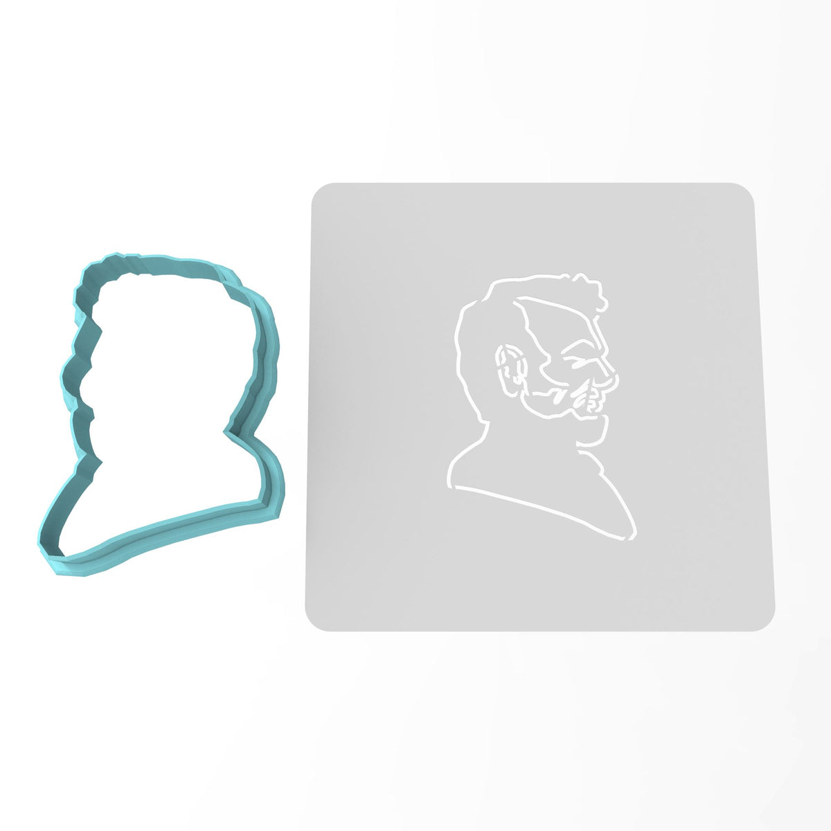 Abe Lincoln Cookie Cutter | Stamp | Stencil #1