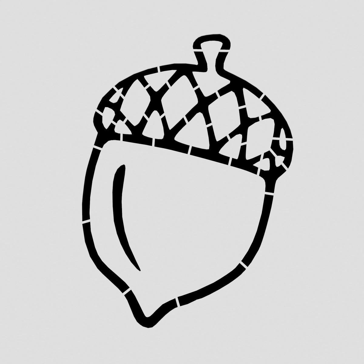 Acorn Cookie Cutter | Stamp | Stencil #1