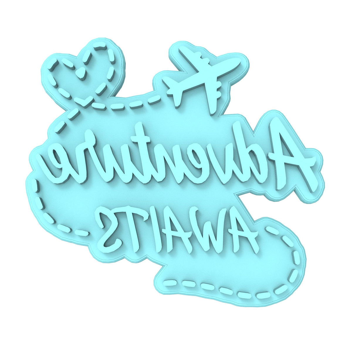 Adventure Awaits Cookie Cutter | Stamp | Stencil #1 Animals & Dinosaurs Cookie Cutter Lady MINI - 2 Inches (5cm) Stamp ONLY 