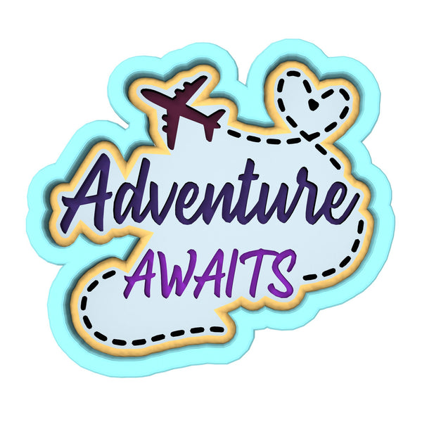 Adventure Awaits Cookie Cutter | Stamp | Stencil #1 Animals & Dinosaurs Cookie Cutter Lady 