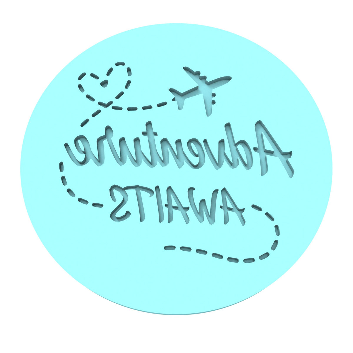Adventure Awaits Cookie Cutter | Stamp | Stencil #1 Animals & Dinosaurs Cookie Cutter Lady MINI - 2 Inches (5cm) Debosser ONLY 