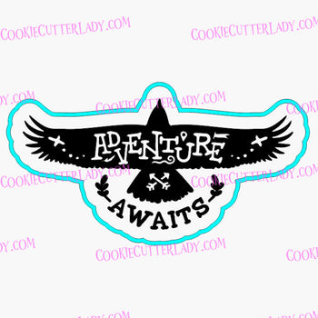 Adventure Awaits Eagle Cookie Cutter | Stamp | Stencil #1