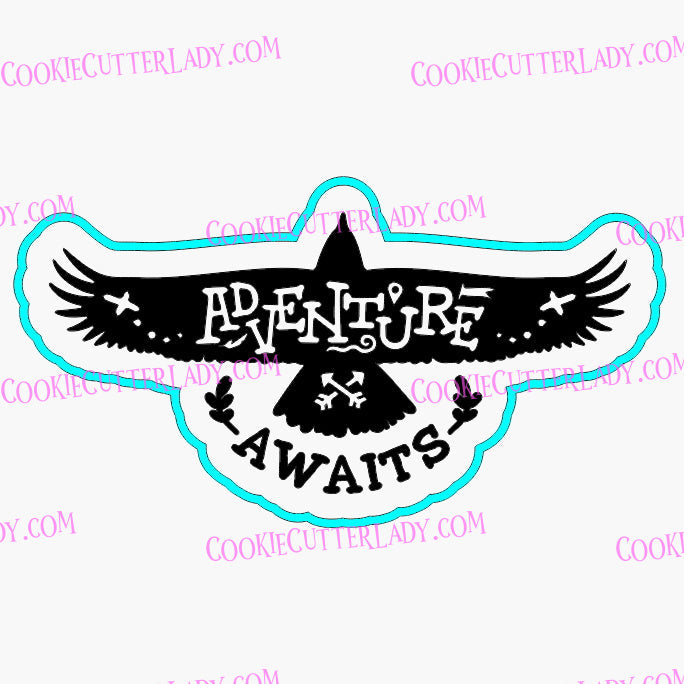 Adventure Awaits Eagle Cookie Cutter | Stamp | Stencil #1