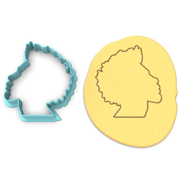 Afro African Man Cookie Cutter Outline #1 Cookie Cutter Lady 1 Inch with Dough Pusher Standard Cutter (1x) 