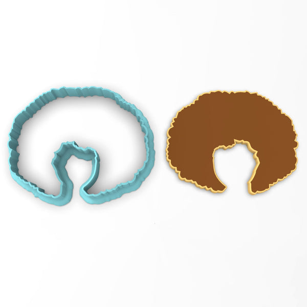 Afro Hair Cookie Cutter Outline #1 Miscellaneous Cookie Cutter Lady 