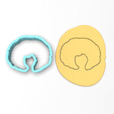 Afro Hair Cookie Cutter Outline #1 Miscellaneous Cookie Cutter Lady 5 Inch Jumbo Cookie 