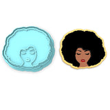 Afro Lady Cookie Cutter | Stamp | Stencil #2