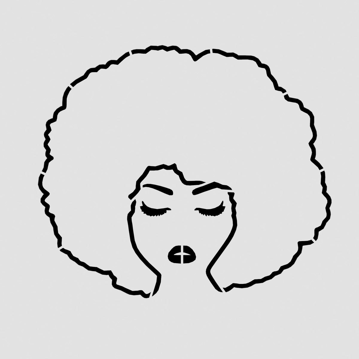 Afro Lady Cookie Cutter | Stamp | Stencil #2