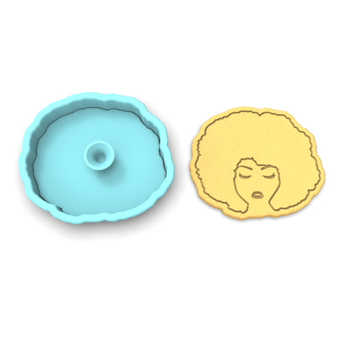 Afro Lady Cookie Cutter | Stamp | Stencil #2