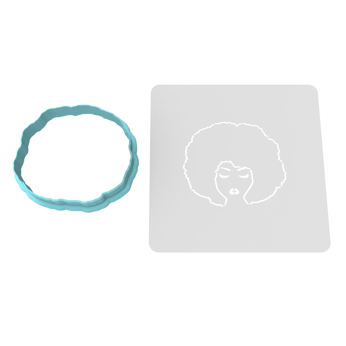 Afro Lady Cookie Cutter | Stamp | Stencil #2