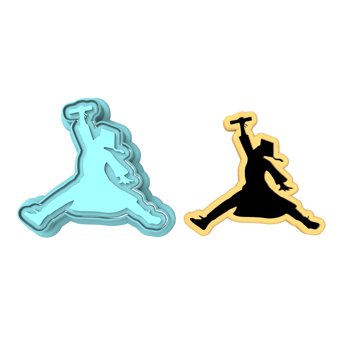 Air Grad Cookie Cutter | Stamp | Stencil #1 Wedding / Baby / V Day Cookie Cutter Lady MINI - 2 Inches (5cm) **BUNDLE** Cutter + Stamp 