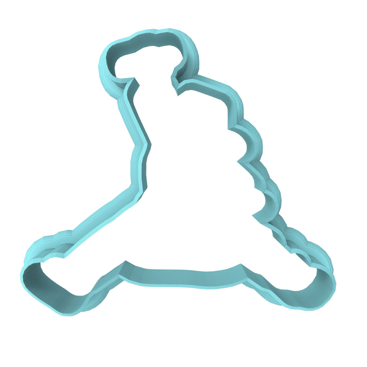 Air Grad Cookie Cutter | Stamp | Stencil #1 Wedding / Baby / V Day Cookie Cutter Lady MINI - 2 Inches (5cm) Cookie Cutter ONLY (Outline) 