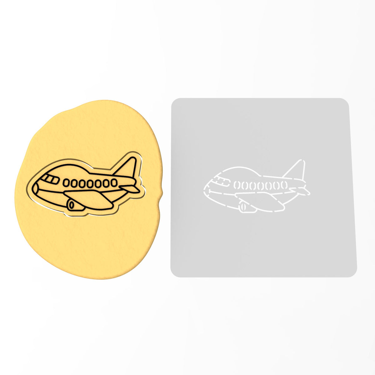 Airplane Cookie Cutter | Stamp | Stencil #1
