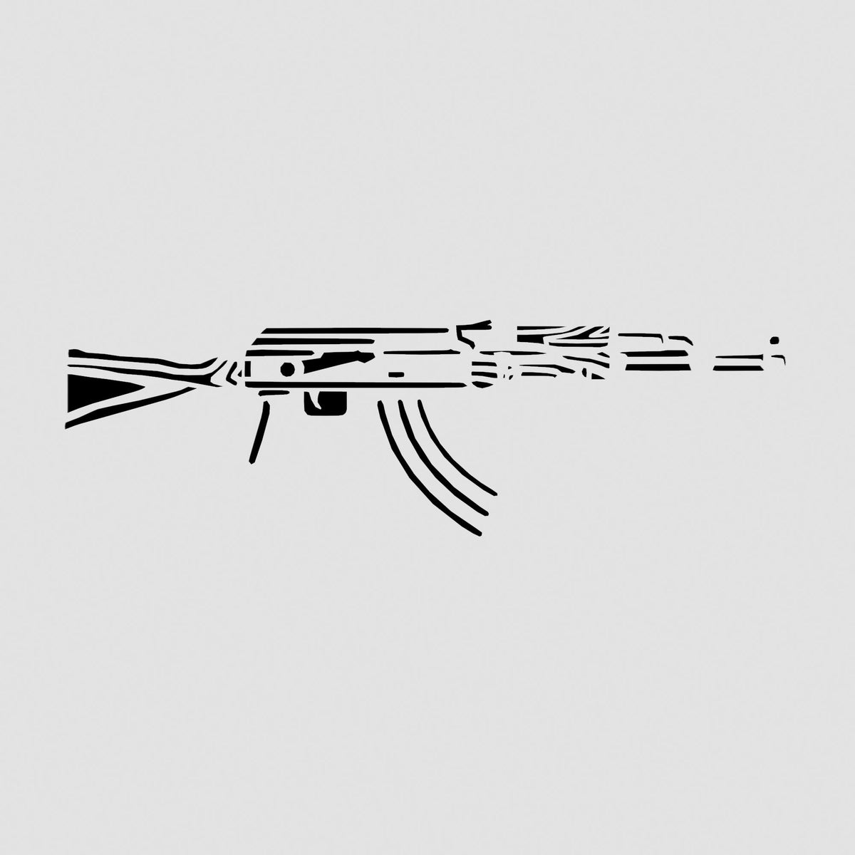 AK 47 Cookie Cutter | Stamp | Stencil #1 Boys/ Army / Outdoorsman Cookie Cutter Lady 2 Inch Small Cupcake Stencil Only No