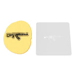 AK 47 Cookie Cutter | Stamp | Stencil #1 Boys/ Army / Outdoorsman Cookie Cutter Lady 2 Inch Small Cupcake Stamp Only Yes