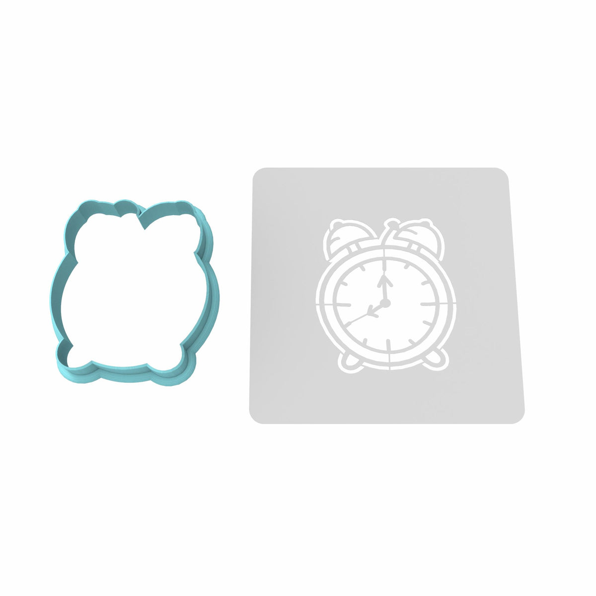 Alarm Clock Cookie Cutter | Stamp | Stencil #1