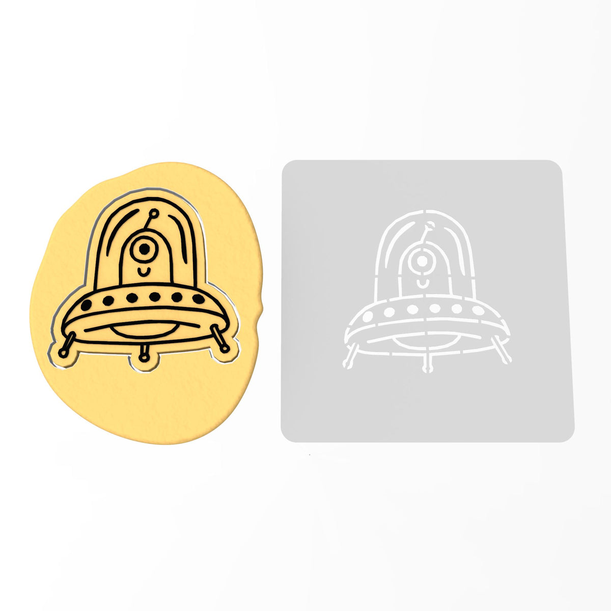 Alien Cookie Cutter | Stamp | Stencil #1