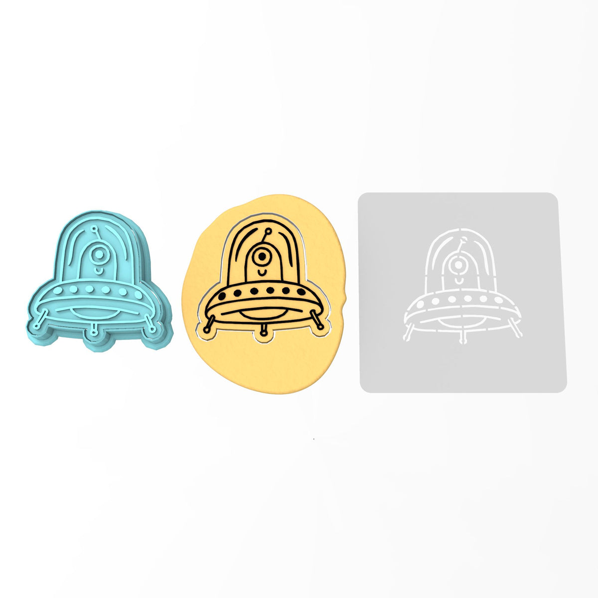 Alien Cookie Cutter | Stamp | Stencil #1