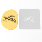 Alien Ray Gun Cookie Cutter | Stamp | Stencil #1