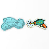 Alien Ray Gun Cookie Cutter | Stamp | Stencil #1