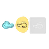 Alligator Head Cookie Cutter | Stamp | Stencil #1