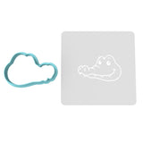Alligator Head Cookie Cutter | Stamp | Stencil #1