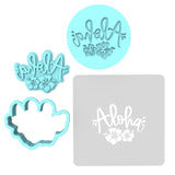 Aloha Cookie Cutter | Stamp | Stencil #1 Animals & Dinosaurs Cookie Cutter Lady MINI - 2 Inches (5cm) **FULL SET BUNDLE** Cutter + Stamp + Stencil + Debosser **BEST DEAL** 