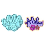 Aloha Cookie Cutter | Stamp | Stencil #1 Animals & Dinosaurs Cookie Cutter Lady MINI - 2 Inches (5cm) **BUNDLE** Cutter + Stamp 