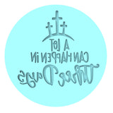 Alot Can Happen in 3 Days Cookie Cutter | Stamp | Stencil #1 Animals & Dinosaurs Cookie Cutter Lady MINI - 2 Inches (5cm) Debosser ONLY 