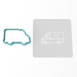 Ambulance Cookie Cutter | Stamp | Stencil #1