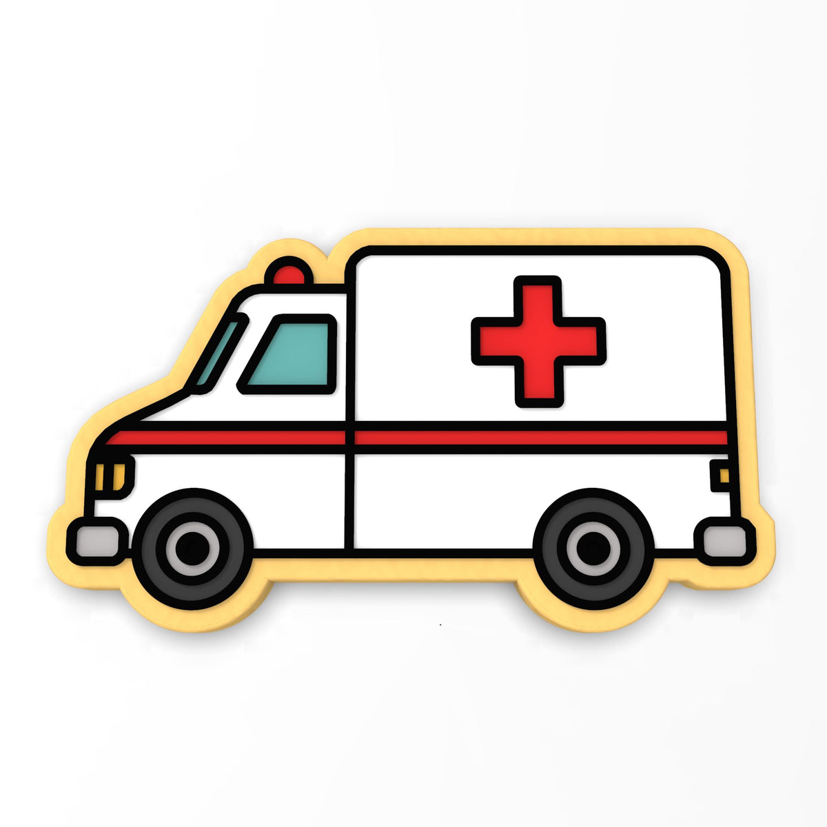 Ambulance Cookie Cutter | Stamp | Stencil #1
