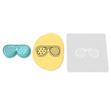America Glasses Cookie Cutter | Stamp | Stencil #1