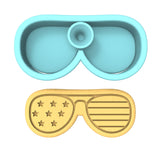 America Glasses Cookie Cutter | Stamp | Stencil #1