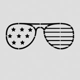 America Glasses Cookie Cutter | Stamp | Stencil #1