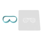 America Glasses Cookie Cutter | Stamp | Stencil #1