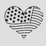 America Heart Cookie Cutter | Stamp | Stencil #2