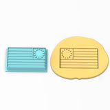 American Flag Colonial Cookie Cutter  Outline & Stamp
