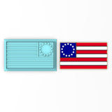 American Flag Colonial Cookie Cutter  Outline & Stamp