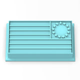 American Flag Colonial Cookie Cutter  Outline & Stamp
