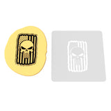 American Skull Flag Cookie Cutter | Stamp | Stencil #1