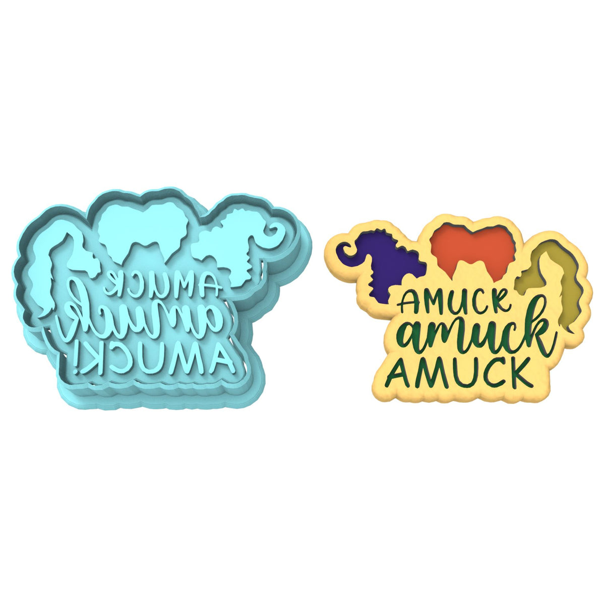 Amuck Amuck Amuck Cookie Cutter | Stamp | Stencil #1